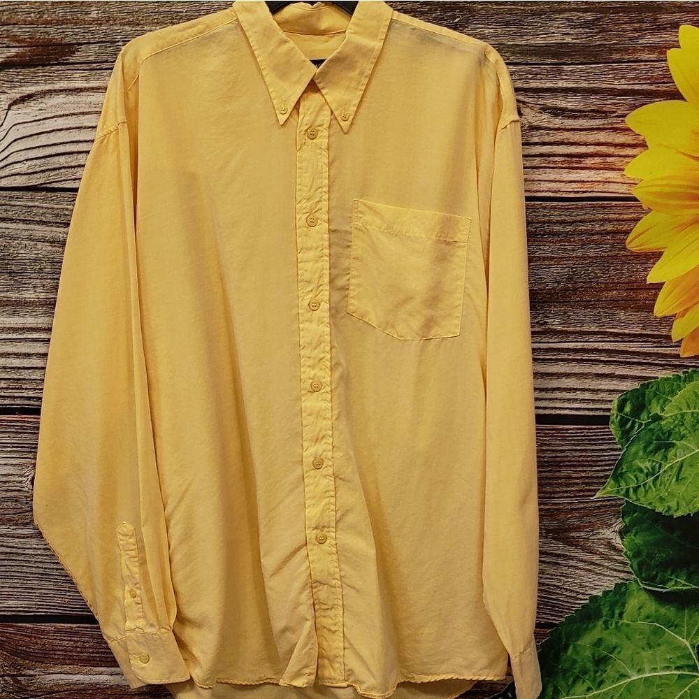 Bacharach long sleeve yellow dress shirt 👔